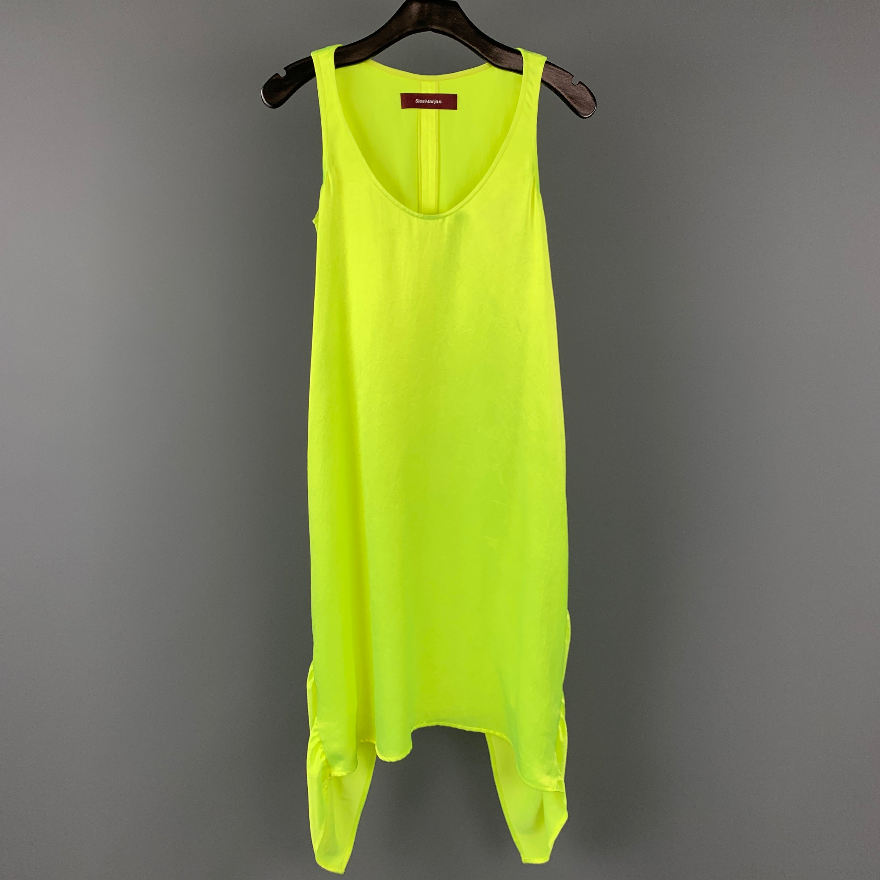 SIES MARJAN Size M Neon Yellow Viscose Tank Dress – Sui Generis Designer  Consignment