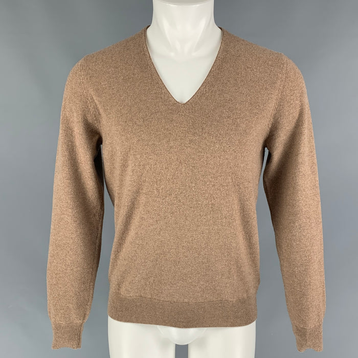MAISON MARTIN MARGIELA Size M Tan Cashmere V-Neck Pullover