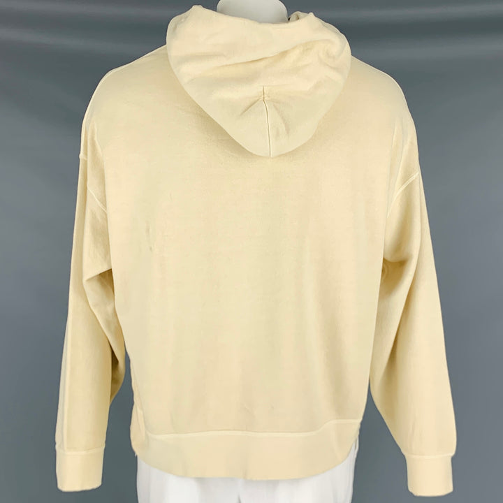 VISVIM Size L -Amplus SB Hoodie- Yellow Cotton Hoodie Sweatshirt