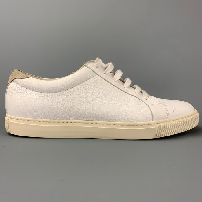 BRUNELLO CUCINELLI Size 13 White Leather Low Top Sneakers