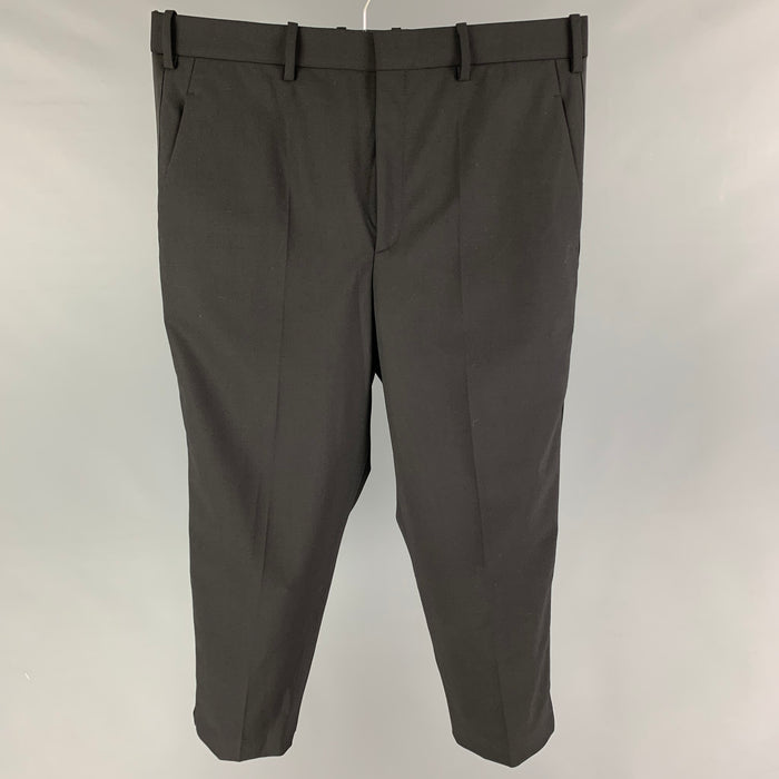 NEIL BARRETT Size 36 Black Polyester Blend Tuxedo Dress Pants