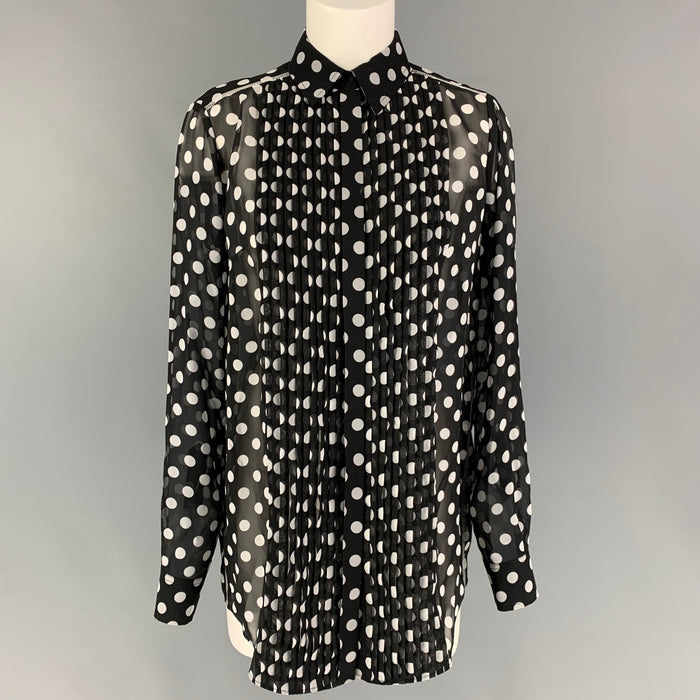 MCQ by ALEXANDER MCQUEEN Size S Black White Not Listed Polka Dot Shirt