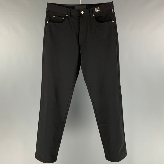 VERSACE JEANS COUTURE Size 34 Black Polyester Blend Jeans