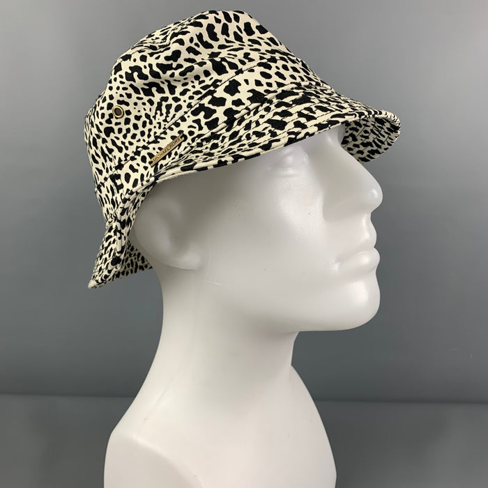 MICHAEL by MICHAEL KORS Size One Size Black White Animal Print Canvas Hats