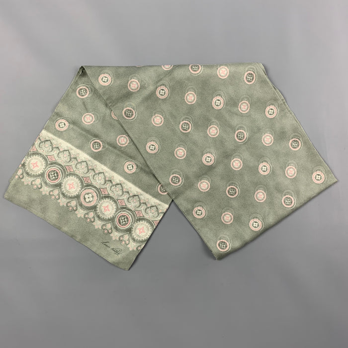 LOUIS VUITTON Mint Pink Print Cotton Silk Scarf