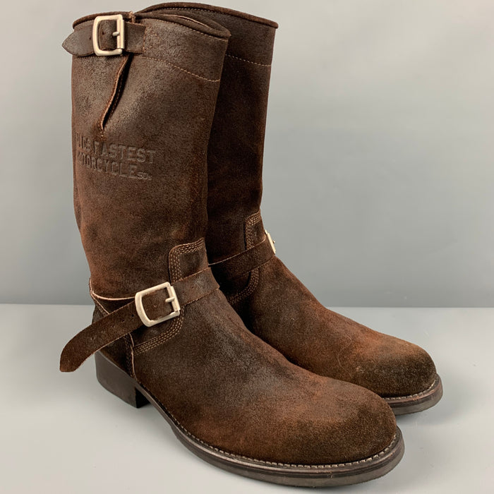 PAUL SMITH Talla 9 Botas sin cordones de cuero marrón