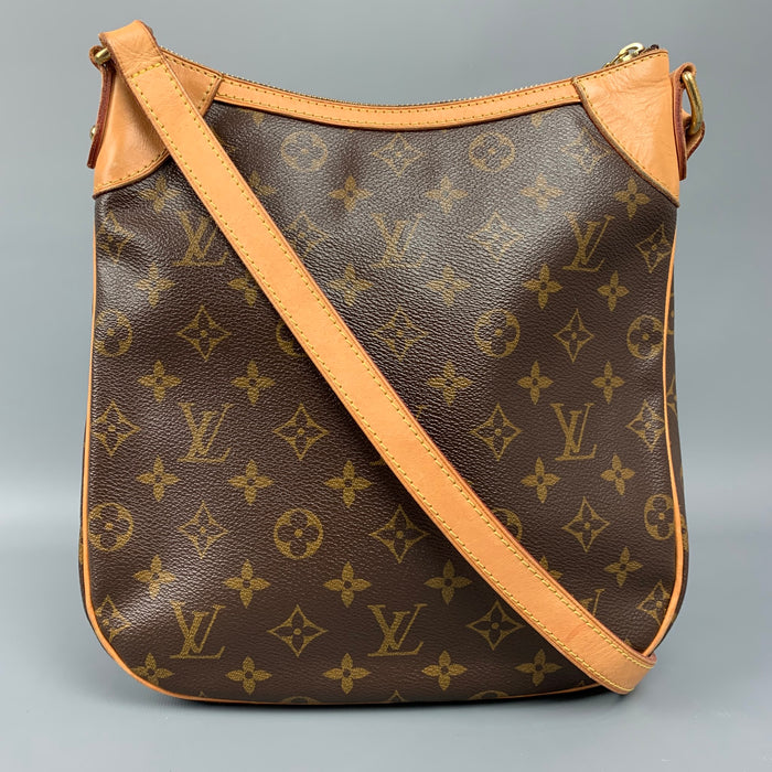 LOUIS VUITTON Odeon PM Brown & Beige Logo Coated Canvas Cross Body Handbag