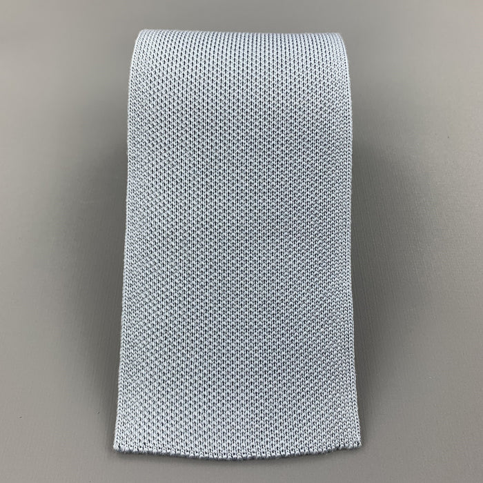 HERMES Pastel Blue Woven Silk Tie