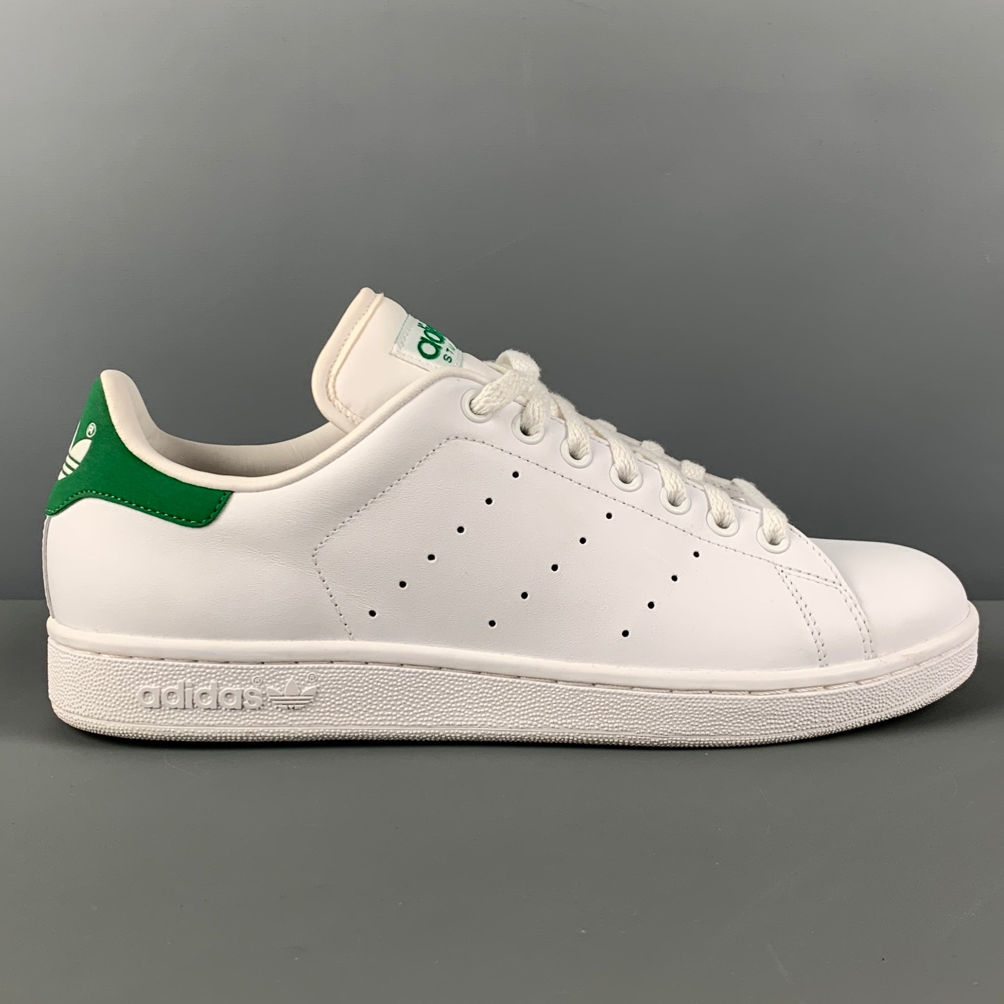 ADIDAS x STAN SMITH Size 10.5 White Leather Lace Up Sneakers – Sui Generis  Designer Consignment