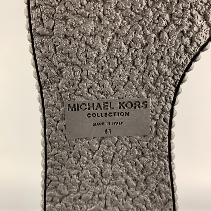 MICHAEL KORS Taille 11 Chaussures à plateforme cloutées en cuir blanc marine