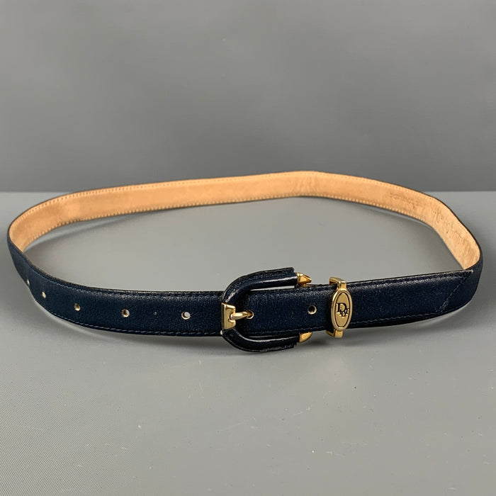 CHRISTIAN DIOR Taille Taille M Ceinture en cuir marine