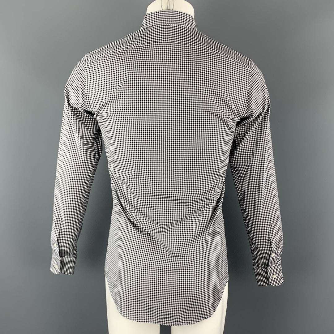 RALPH LAUREN Size S Black & White Checkered Cotton Button Down Long Sleeve Shirt
