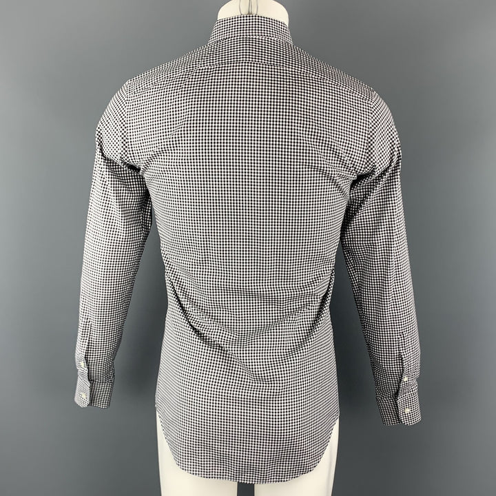 RALPH LAUREN Size S Black & White Checkered Cotton Button Down Long Sleeve Shirt