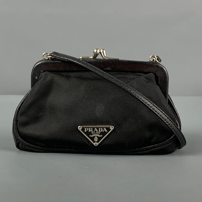 PRADA Black Nylon Cross Body Mini Handbag