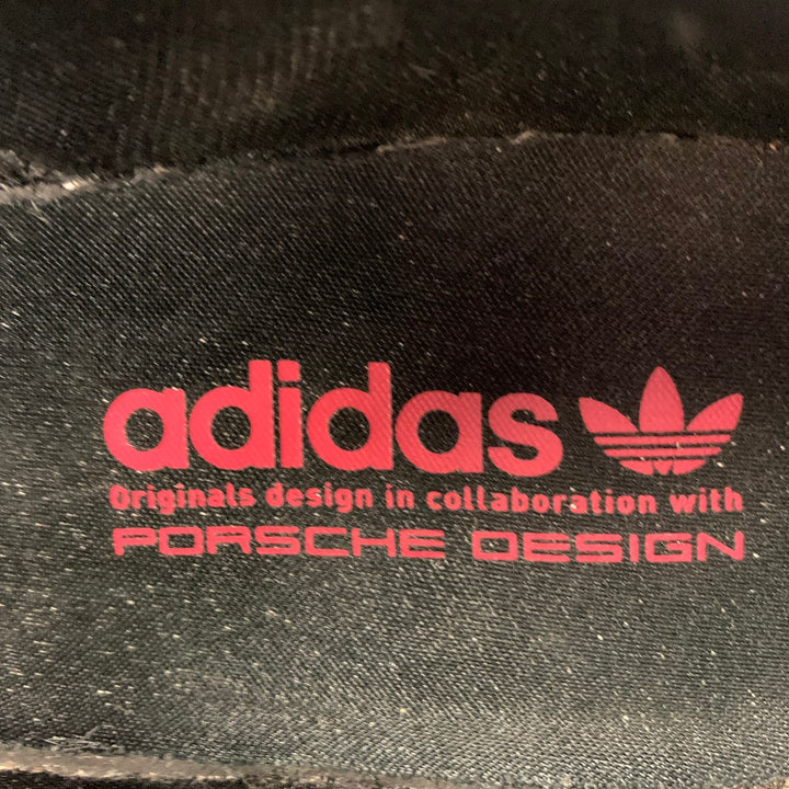 PORSCHE DESIGN x ADIDAS Taille 9,5 Baskets à lacets en cuir blanc noir