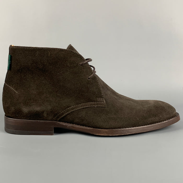 Botas chukka con cordones de cuero marrón talla 8 de PS by PAUL SMITH