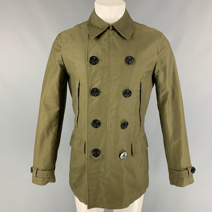 Chaquetón cruzado de algodón verde oliva talla S de PS by PAUL SMITH