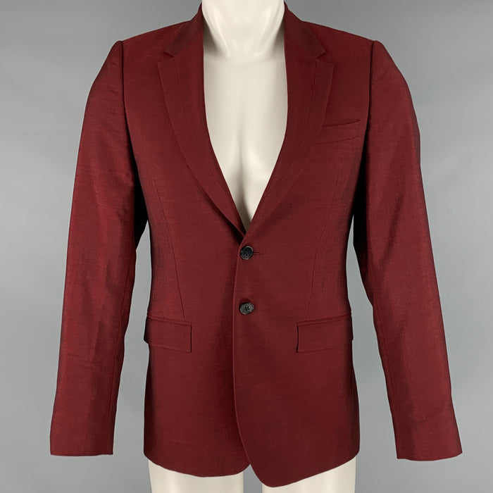 PS by PAUL SMITH Size 36 Burgundy Wool Mohair Sport Coat