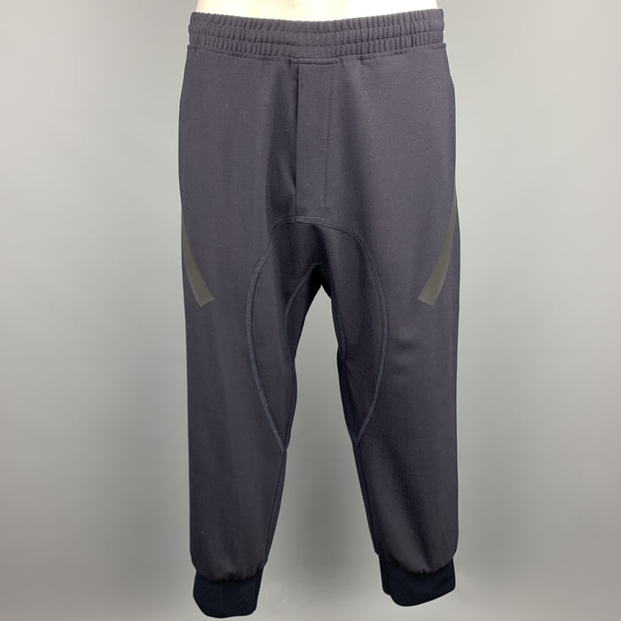 NEIL BARRETT Size 36 Navy Solid Polyester Blend Casual Pants