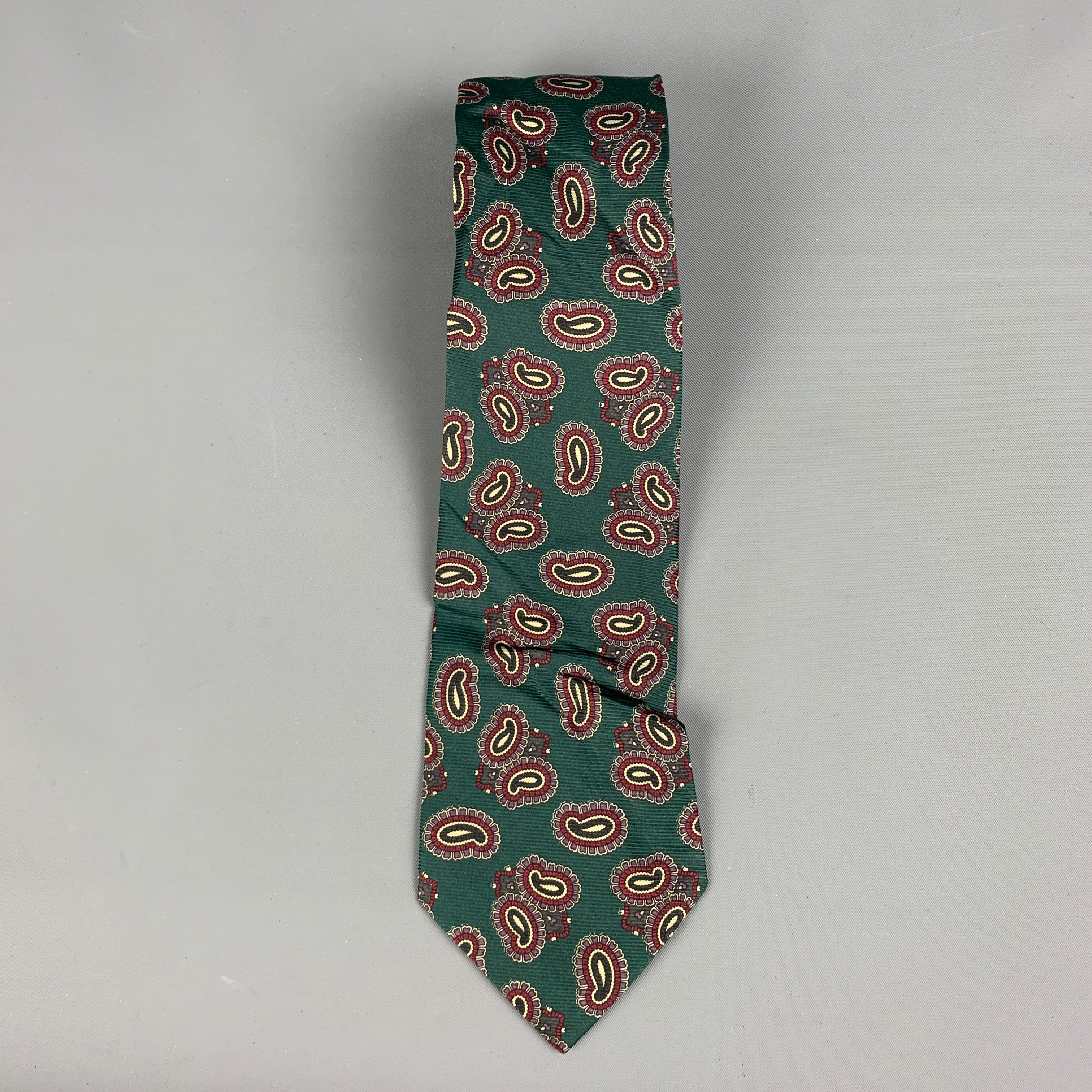 Polo Ralph Lauren green Silk Paisley Bow Tie