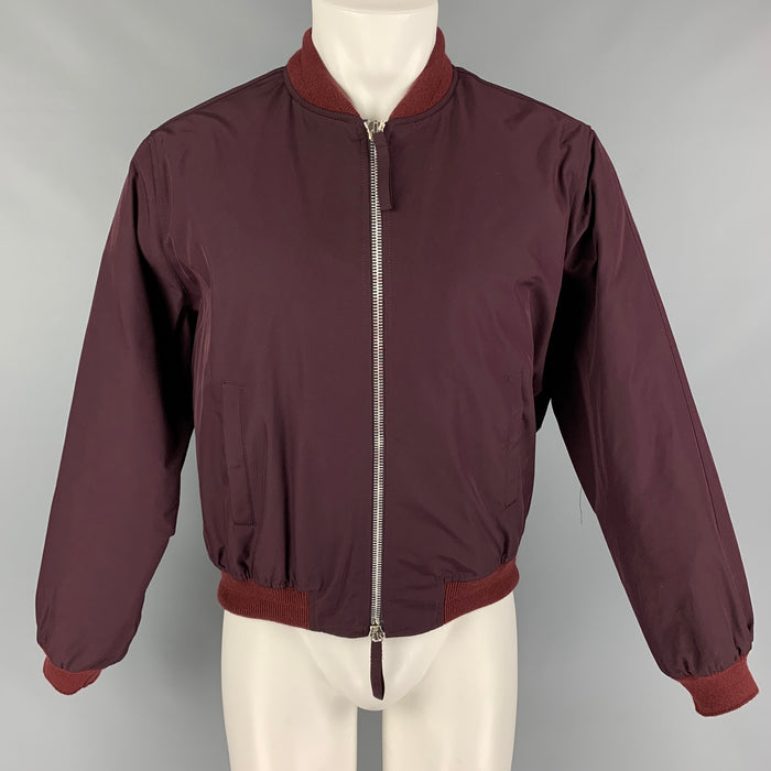 ISABEL MARANT Size M Burgundy Polyester Bomber Jacket