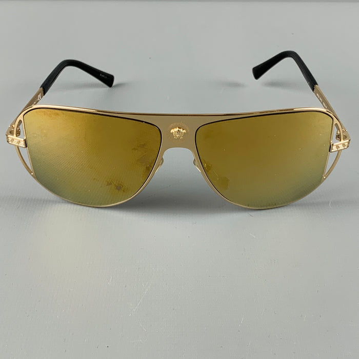 VERSACE Gold Metal Sunglasses