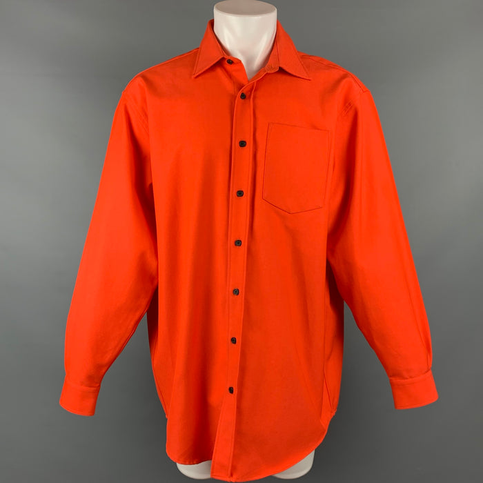 ACNE Size S Orange Cotton / Polyester Oversized Long Sleeve Shirt