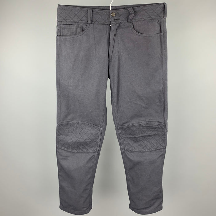 ISSEY MIYAKE Size 30 Navy Nylon Top Cropped Zip Fly Casual Pants