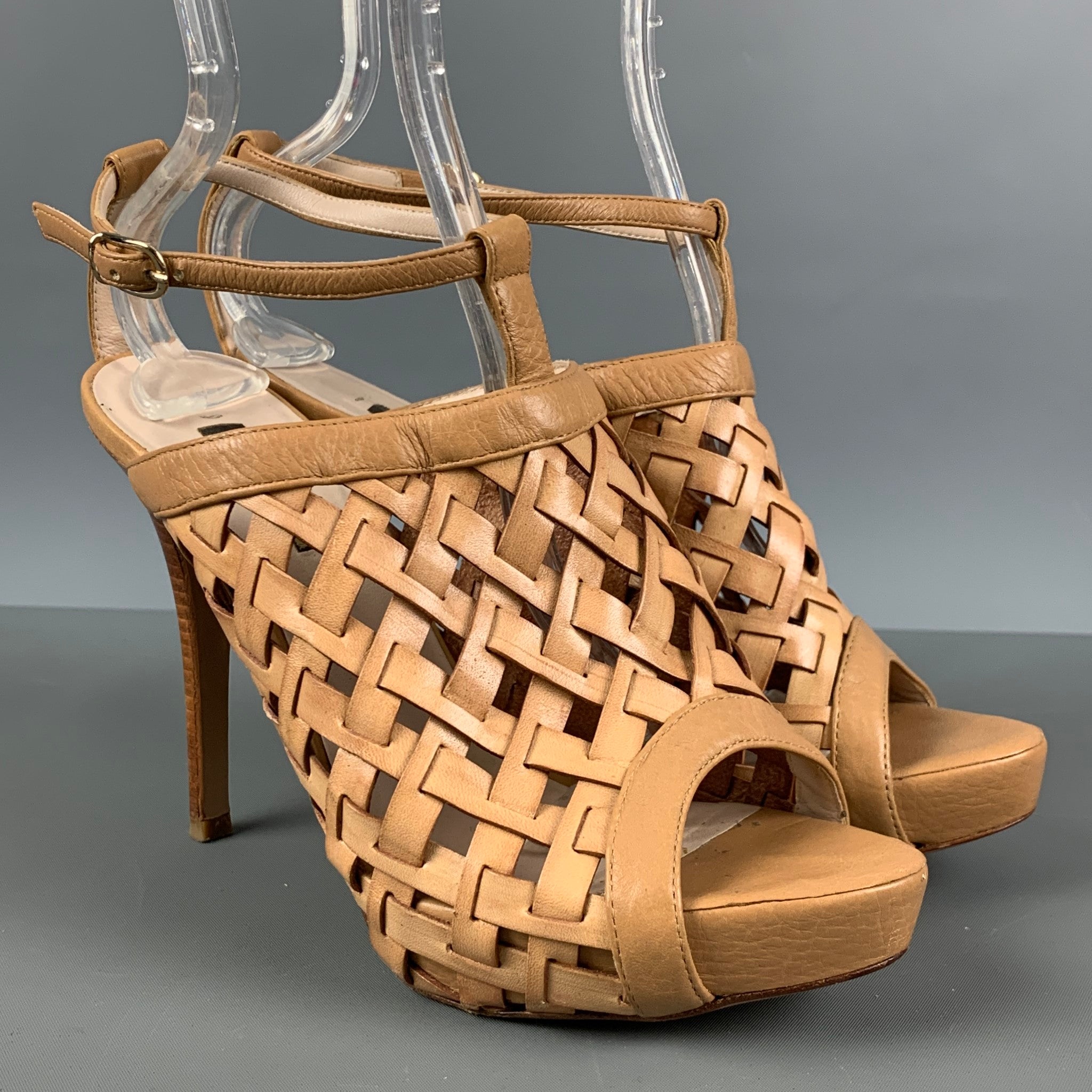 Woven discount strap heels