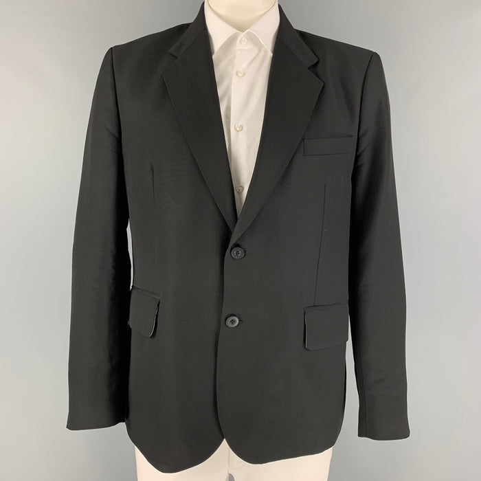 OUR LEGACY Size 44 Black Virgin Wool Notch Lapel Sport Coat