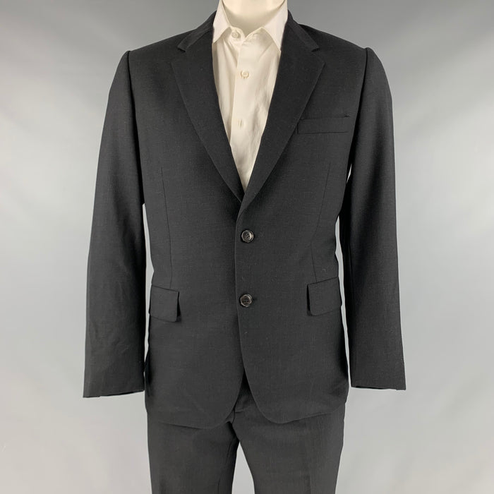 PAUL SMITH Size 42 Black Wool Notch Lapel Suit