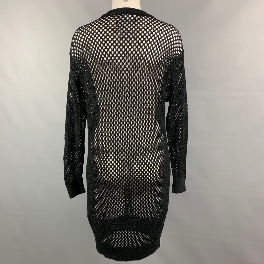 MOSCHINO x H&M Size XS Black & Multi-Color Mesh Wool Disney Pullover