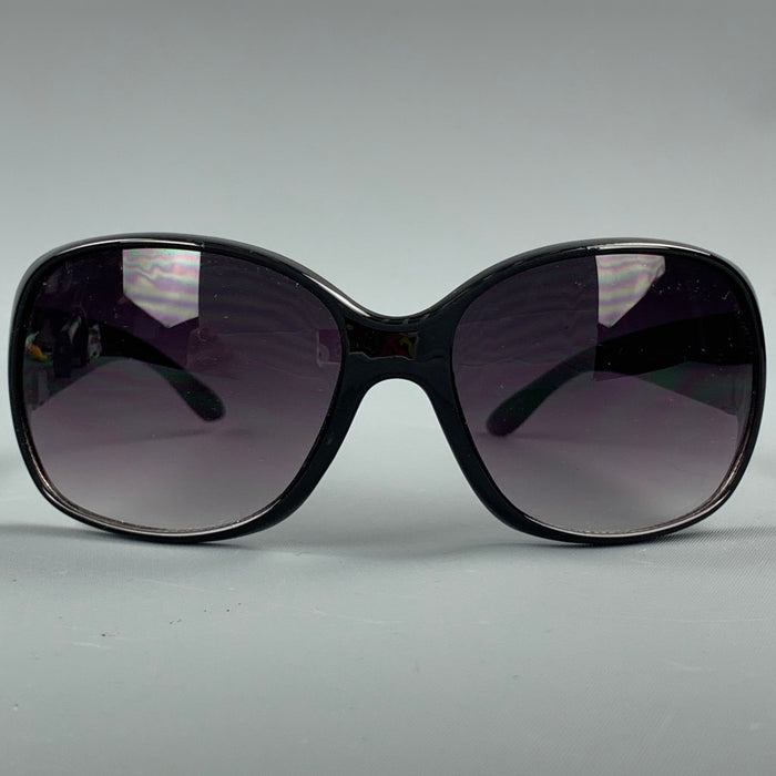 OSCAR DE LA RENTA Grey Textured Acetate Sunglasses