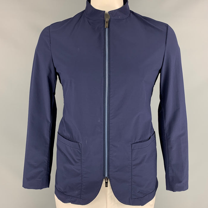 ARMANI COLLEZIONI Size 40 Navy Water Repellent Zip Up Jacket