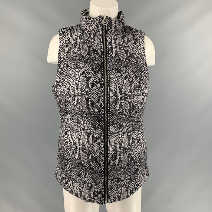 MICHAEL by MICHAEL KORS Size M Black & White Animal Print Polyester Vest