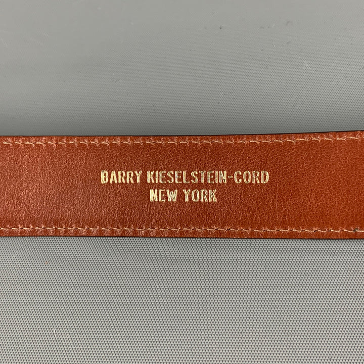 Vintage BARRY KIESELSTEIN-CORD 1995 Size 2 Brown Leather Sterling Alligator Belt