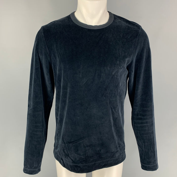 OUR LEGACY Size S Navy Cotton Polyester Crew-Neck Pullover