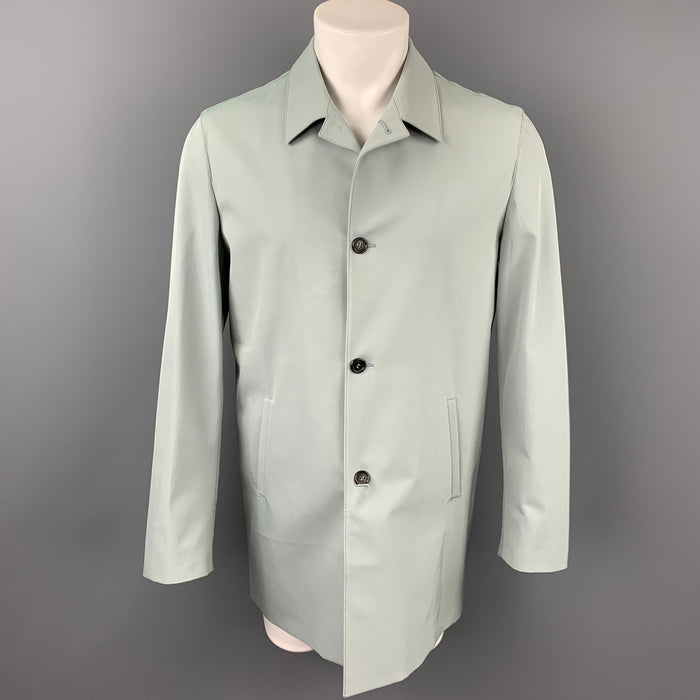 PRADA Size M Sea Foam Polyester Buttoned Car Coat