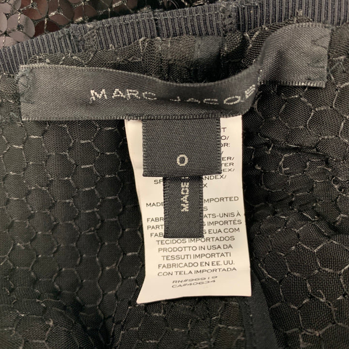 MARC JACOBS Size 0 Black Polyester Sequined Leggings