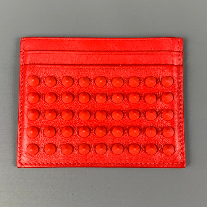 CHRISTIAN LOUBOUTIN Red Studded Leather Wallet