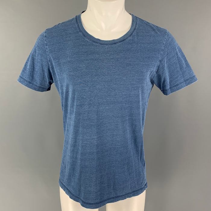 MAISON MARGIELA Size M Blue Cotton Crew-Neck T-shirt