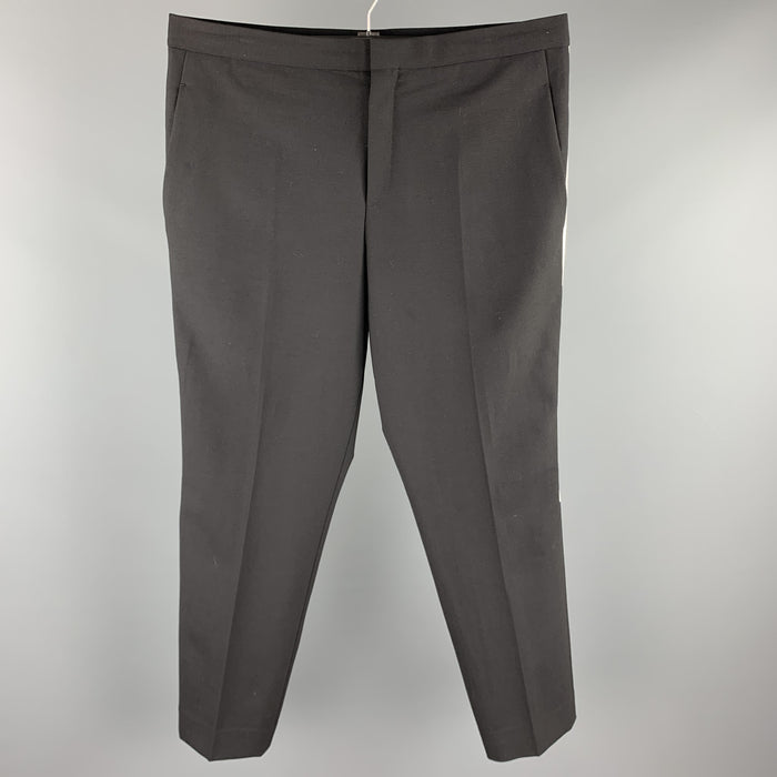 NEIL BARRETT Size 36 Black Polyester Blend Zip Fly Dress Pants