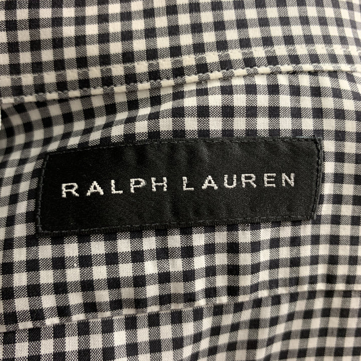 RALPH LAUREN Size S Black & White Checkered Cotton Button Down Long Sleeve Shirt