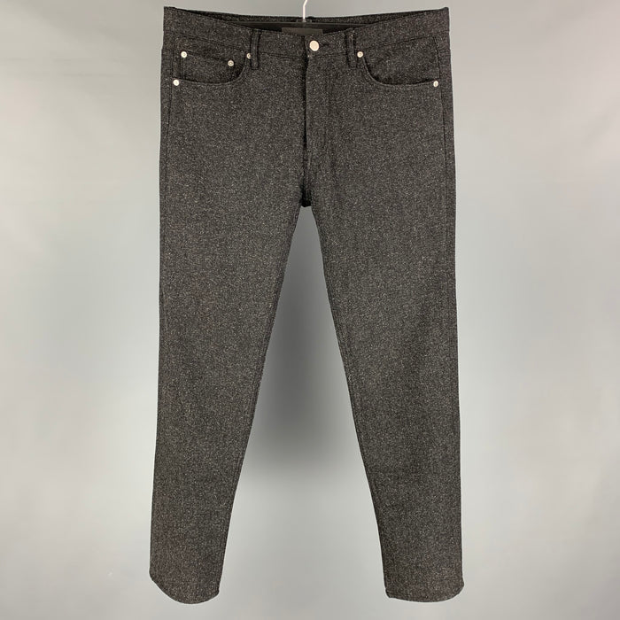 MARC by MARC JACOBS Size 36 Black Cream Speckled Cotton Blend Straight Jeans