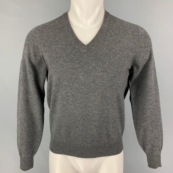 BRUNELLO CUCINELLI Size XS Gray Cashmere V-Neck Sweater