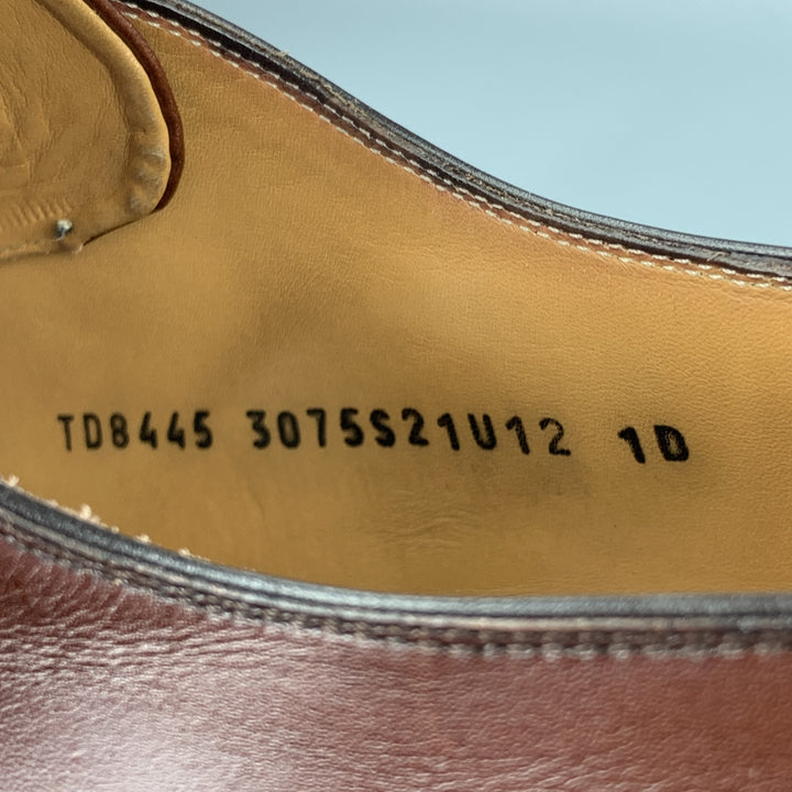 SALVATORE FERRAGAMO Taille 12 Cuir Marron Bout Uni À Lacets