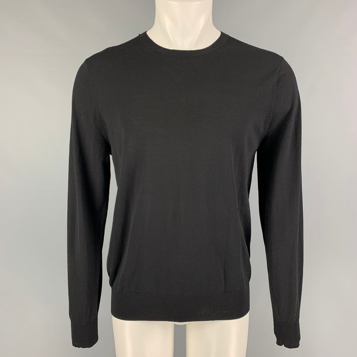 GIVENCHY Size L Black Wool Crew-Neck Pullover