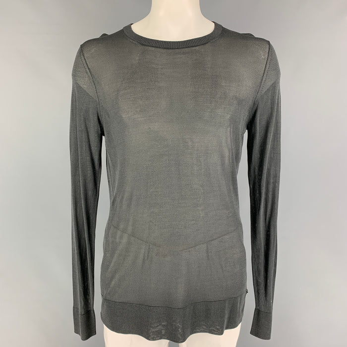 Y-3 by YOHJI YAMAMOTO Size XL Grey Viscose Jersey Pullover