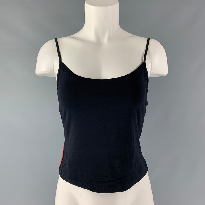 PRADA Size S Black Nylon & Elastane Solid Camisole Casual Top