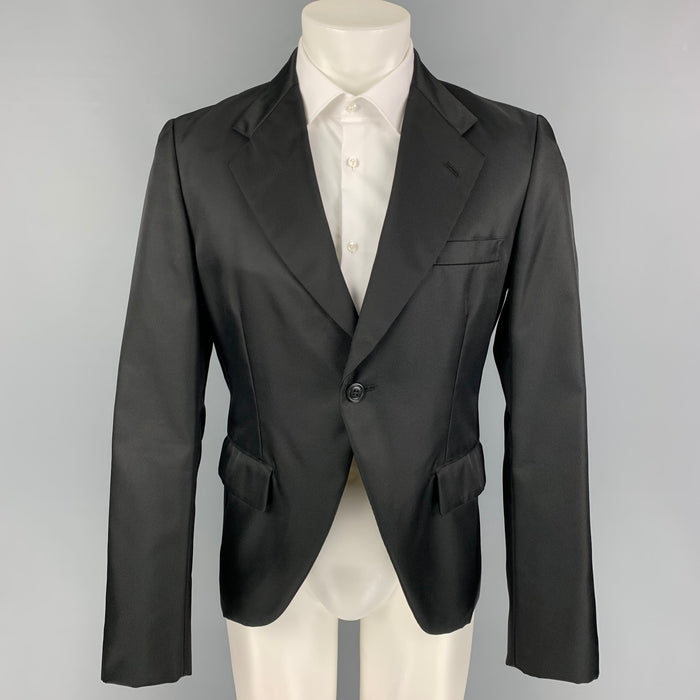 COMME des GARCONS HOMME PLUS Size M Black Nylon Sport Coat